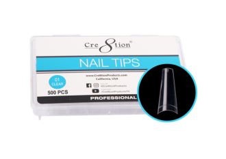Cre8tion Clear Coffin  Nails Tips 500pcs·